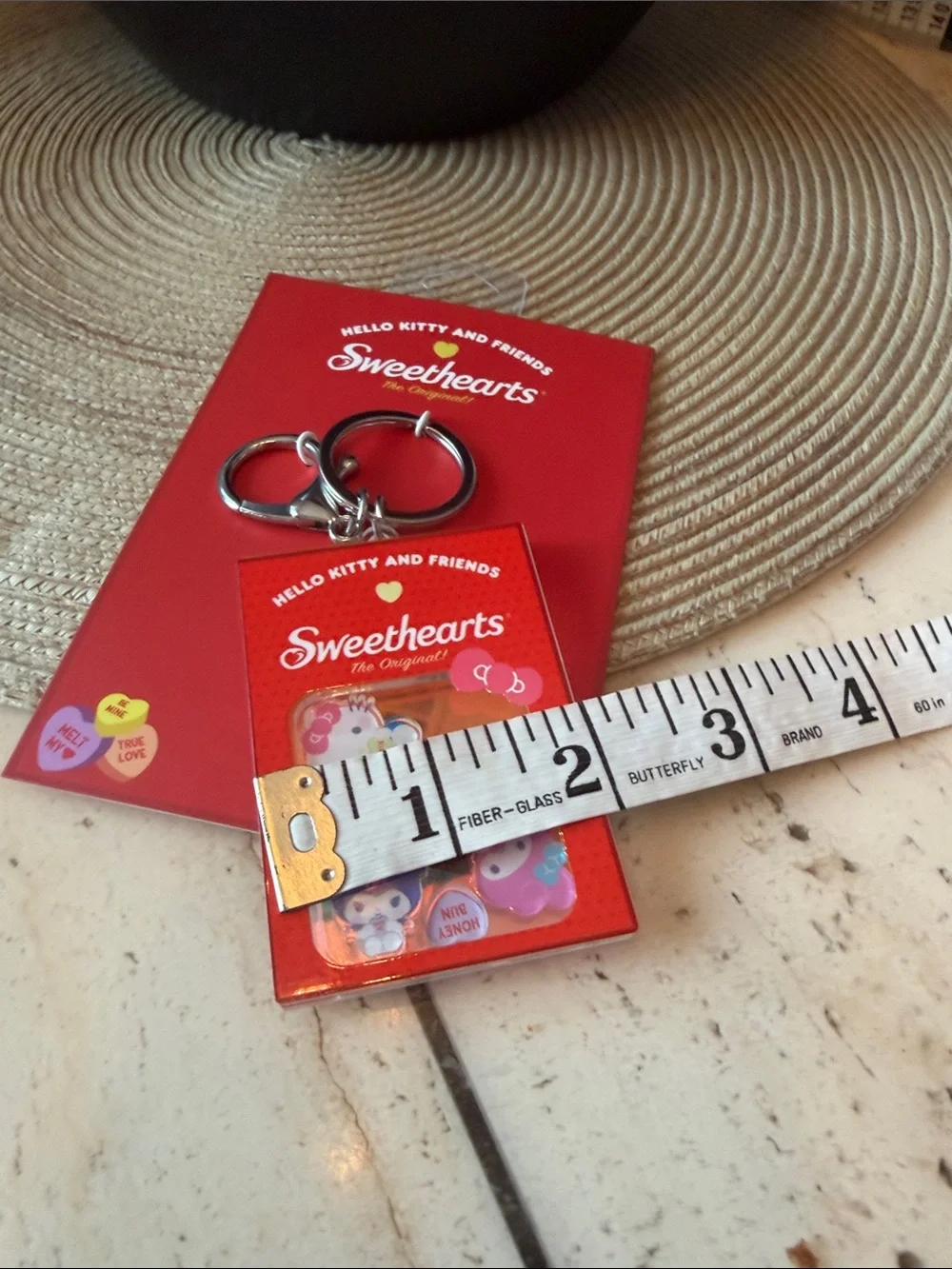 Hello Kitty x Sweethearts Red Box Candy Keychain w/Moving Sanrio characters